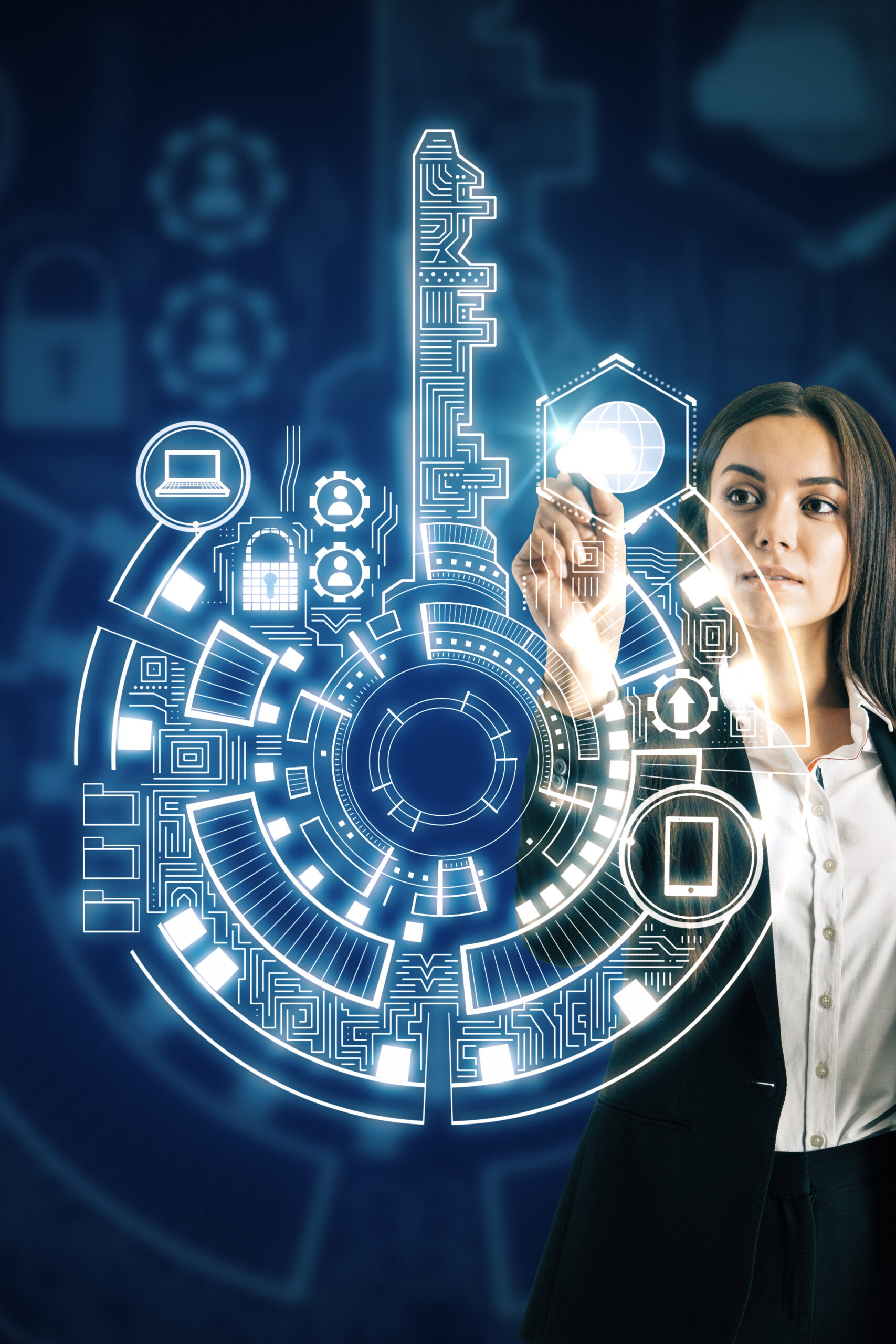 businesswoman using creative digital key interface 2025 10 15 02 50 36 utc scaled